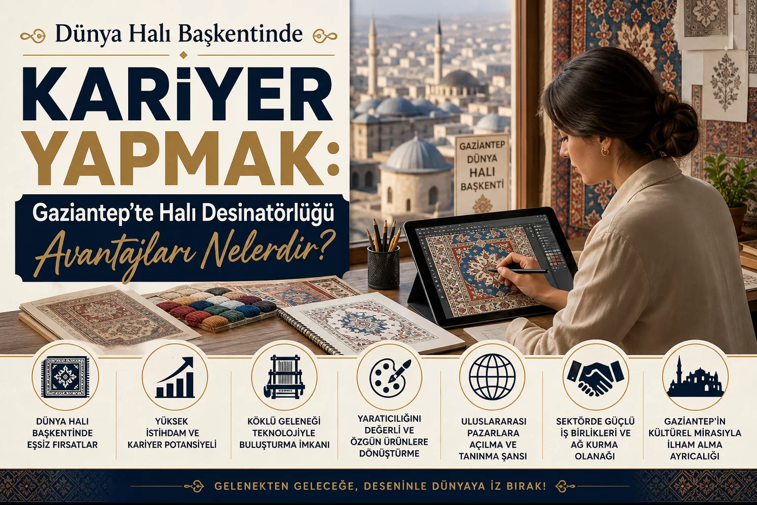 Dünya Halı Başkentinde Kariyer Yapmak: Gaziantep’te Halı Desinatörlüğü Avantajları Nelerdir?