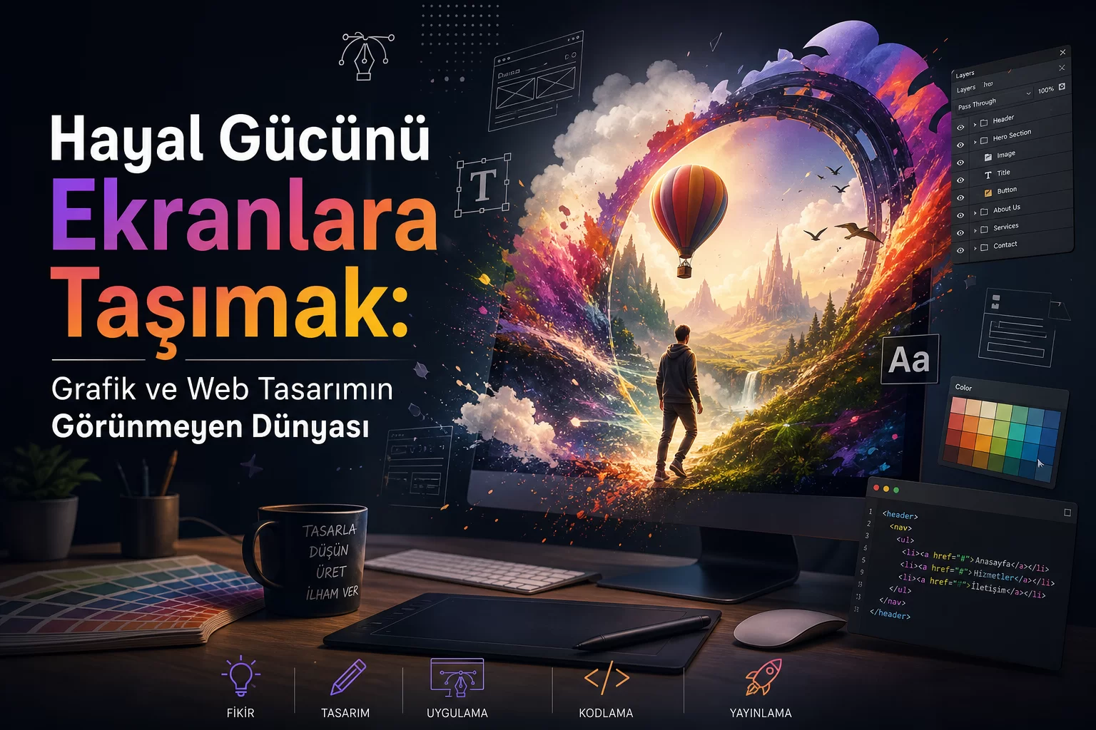 Hayal Gücünü Ekranlara Taşımak: Grafik ve Web Tasarımın Görünmeyen Dünyası