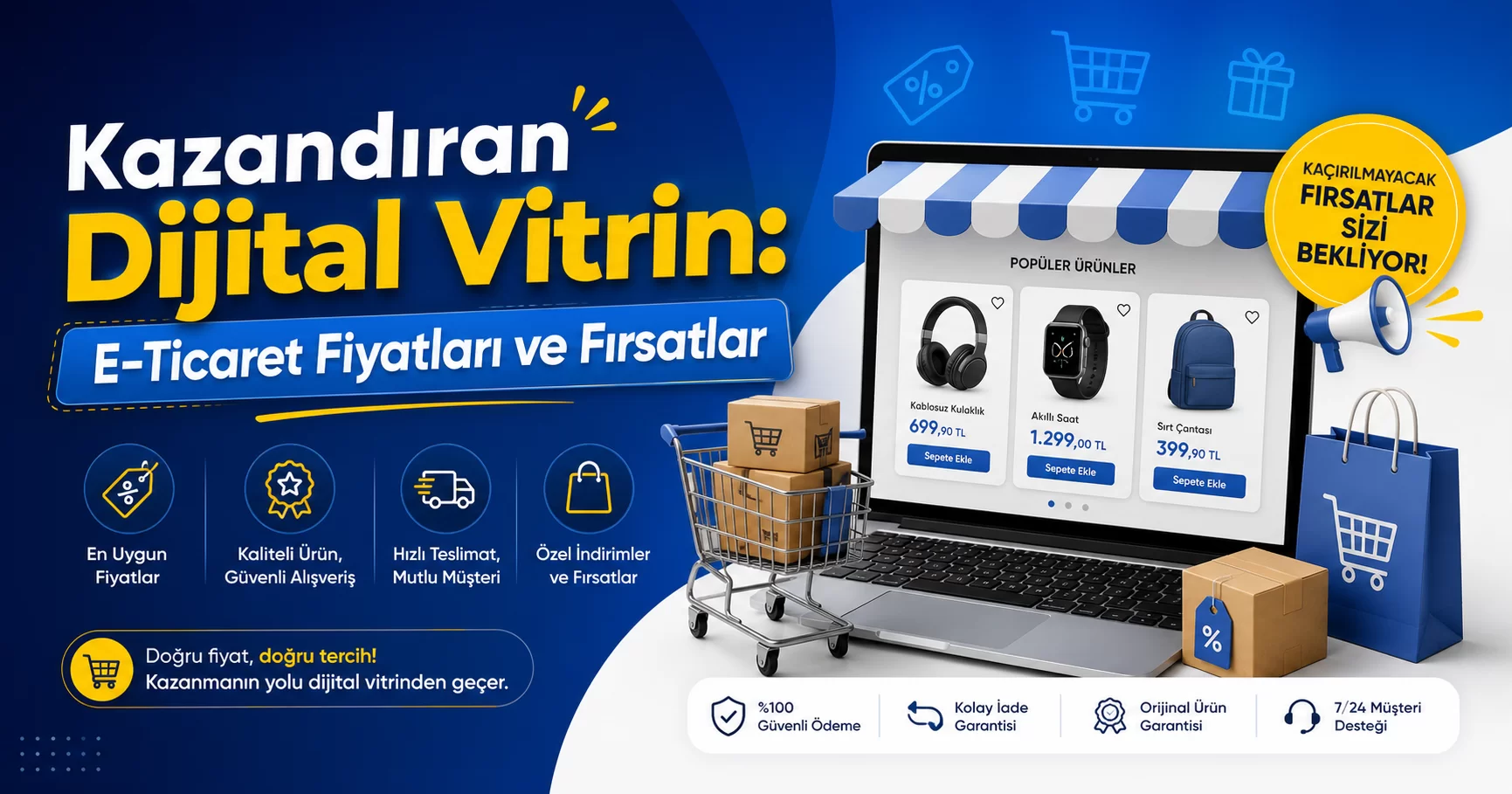 Kazandıran Dijital Vitrin: E-Ticaret Fiyatları ve Fırsatlar