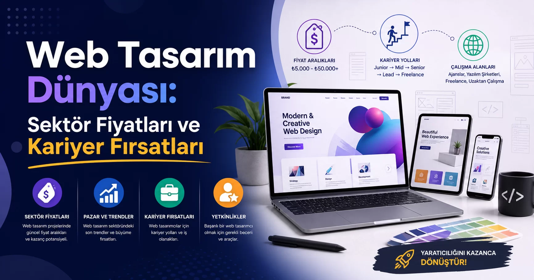 Web Tasarım Dünyası: Sektör Fiyatları ve Kariyer Fırsatları