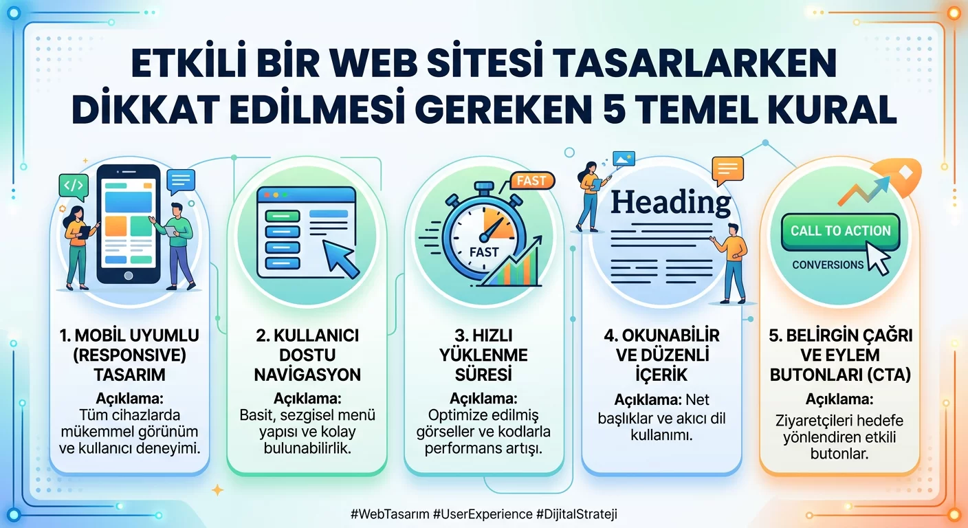 Etkili Bir Web Sitesi Tasarlarken Dikkat Edilmesi Gereken 5 Temel Kural