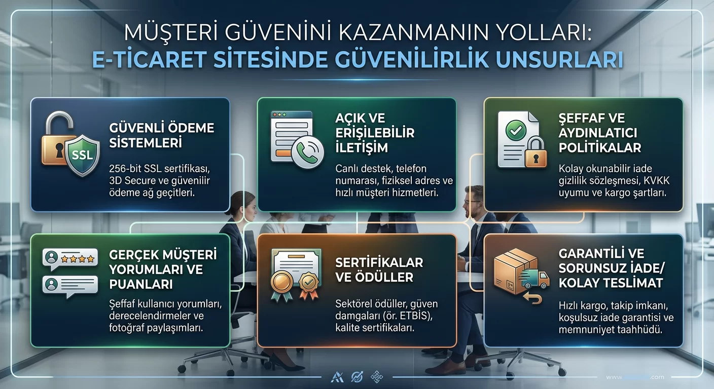 Müşteri Güvenini Kazanmanın Yolları: E-Ticaret Sitesinde Güvenilirlik Unsurları