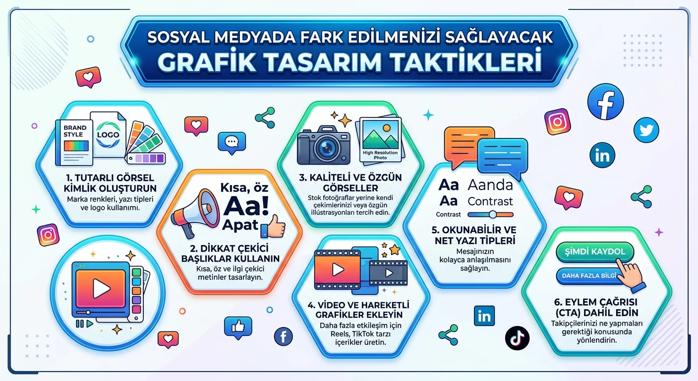 Sosyal Medyada Fark Edilmenizi Sağlayacak Grafik Tasarım Taktikleri