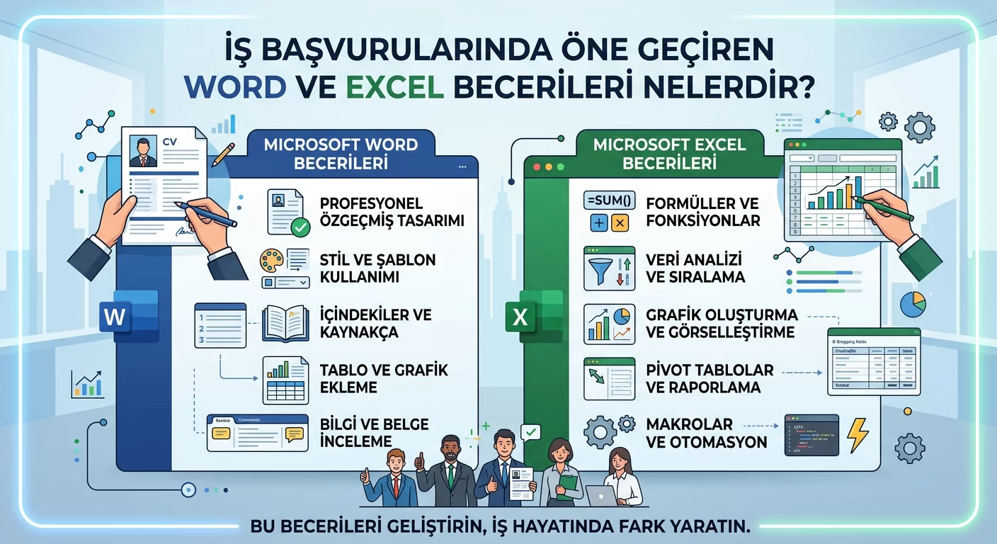 İş Başvurularında Öne Geçiren Word ve Excel Becerileri Nelerdir?
