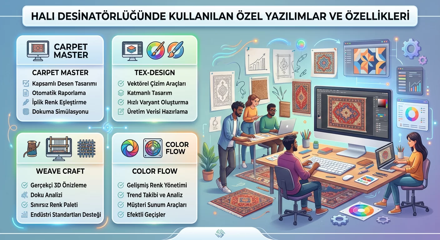 Halı Desinatörlüğünde Kullanılan Özel Yazılımlar ve Özellikleri