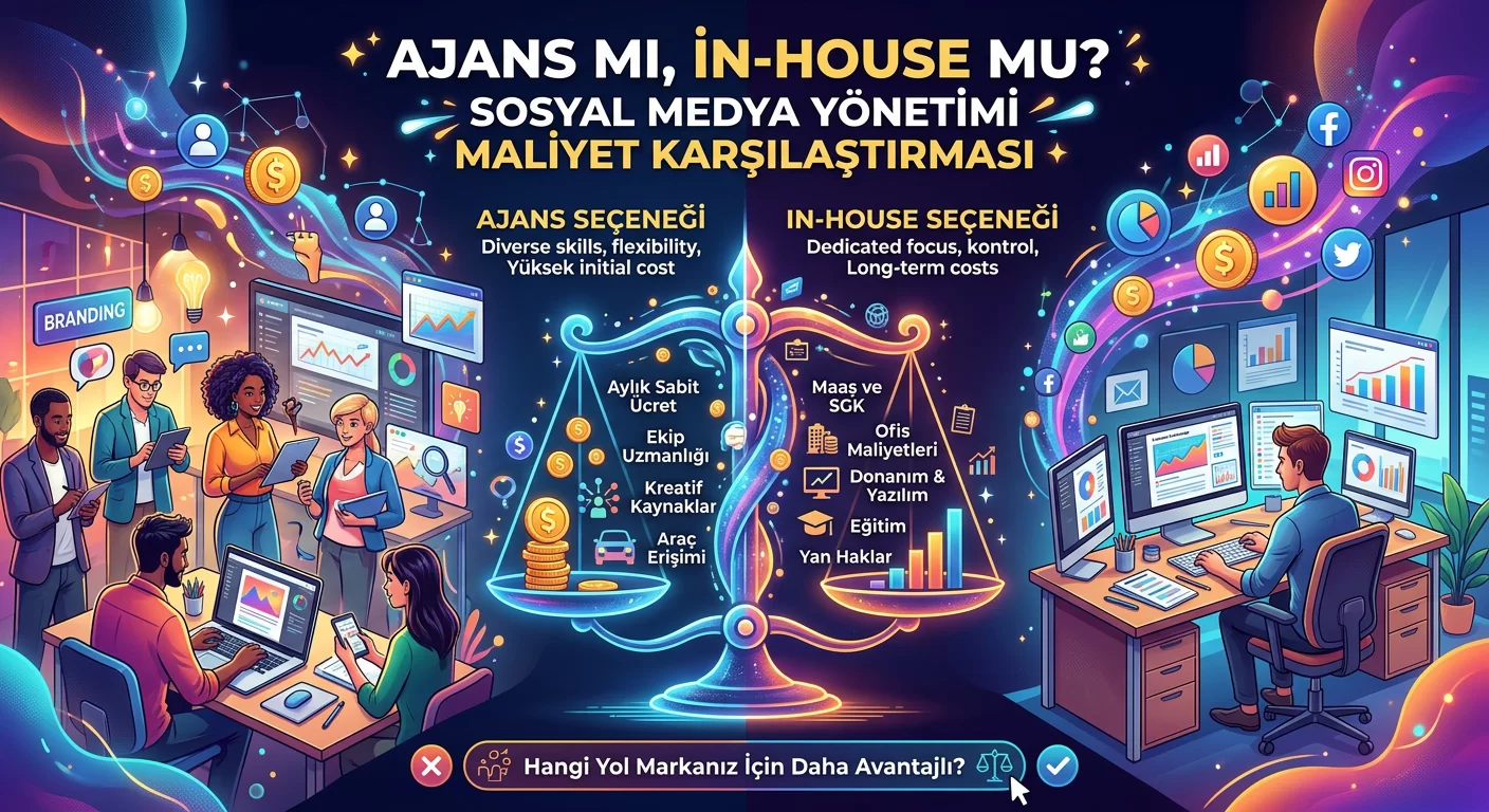 "Ajans Mı, In-House Mu?" Sosyal Medya Yönetimi Maliyet Karşılaştırması