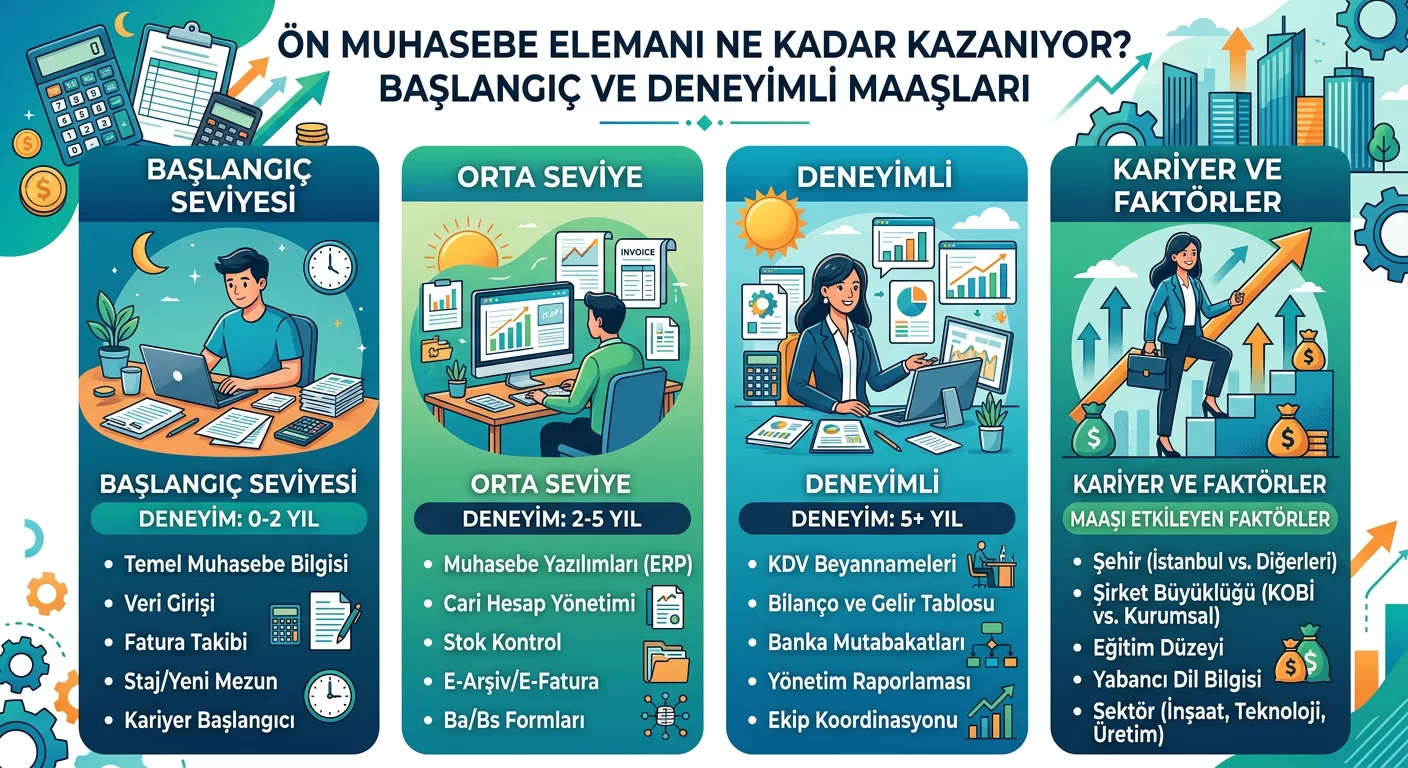 Ön Muhasebe Elemanı Ne Kadar Kazanıyor? Başlangıç ve Deneyimli Maaşları