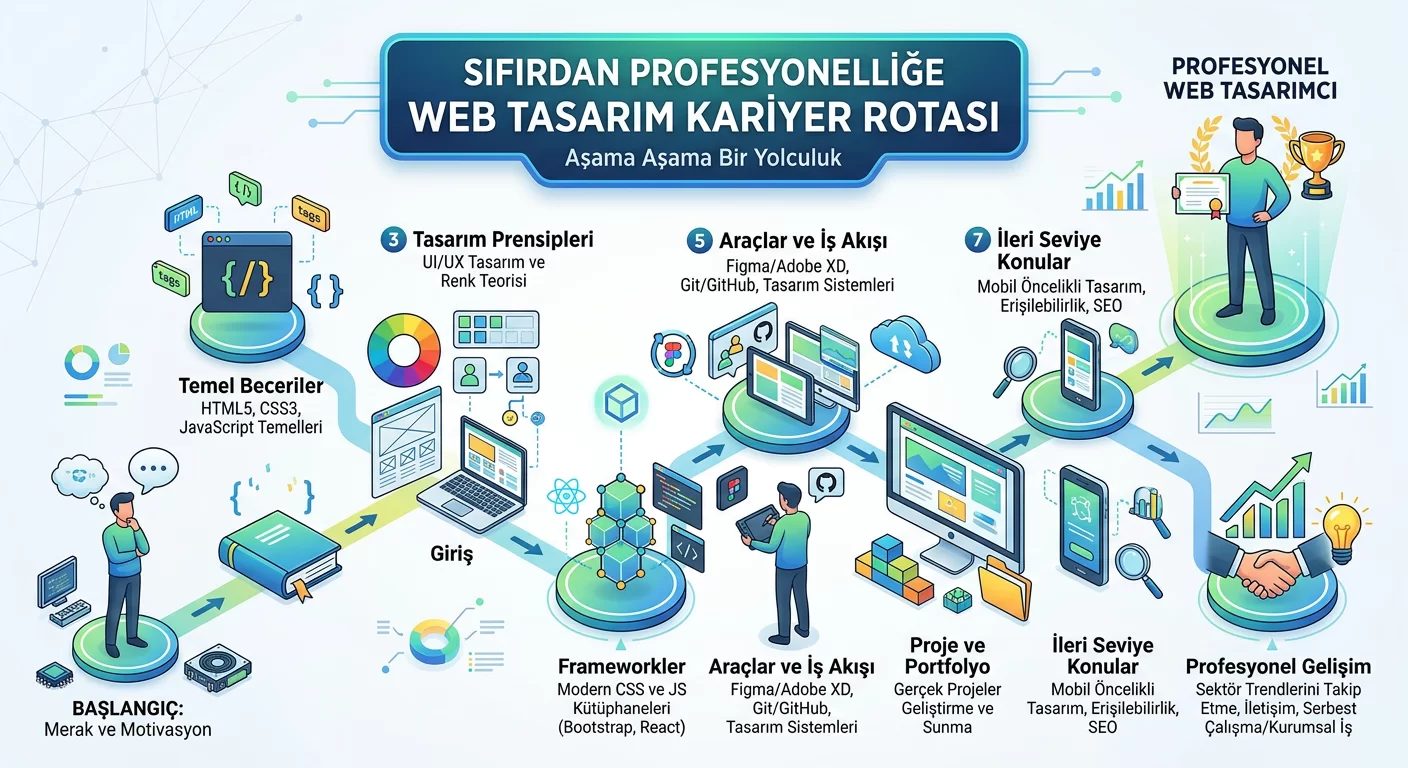 Sıfırdan Profesyonelliğe Web Tasarım Kariyer Rotası