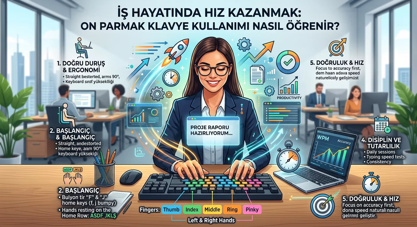 İş Hayatında Hız Kazanmak: On Parmak Klavye Kullanımı Nasıl Öğrenir?