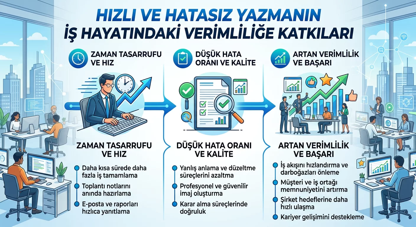 Hızlı ve Hatasız Yazmanın İş Hayatındaki Verimliliğe Katkıları