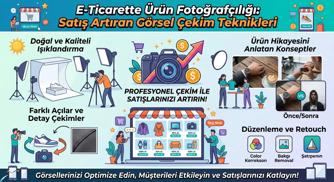 E-Ticarette Ürün Fotoğrafçılığı: Satış Artıran Görsel Çekim Teknikleri